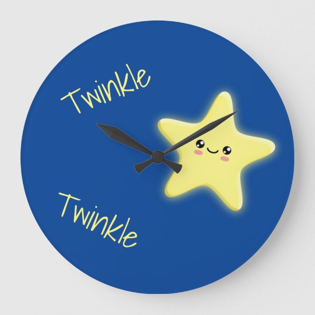Twinkle Twinkle Große Wanduhr (Vorderseite)