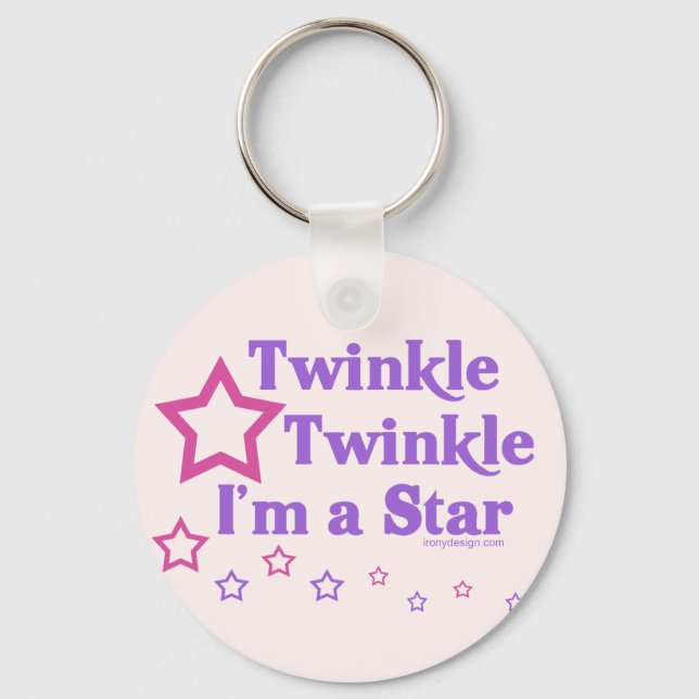Twinkle Twinkle Ich bin ein Star Schlüsselanhänger (Vorderseite)
