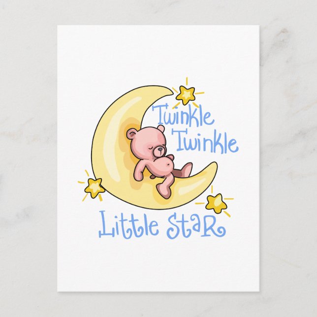 TWINKLE TWINKLE KLEINE STAR POSTKARTE (Vorderseite)