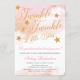 Twinkle Twinkle kleine Sternendusche Einladung