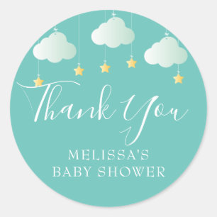Twinkle twinkle kleiner Stern Baby Shower Danke Runder Aufkleber