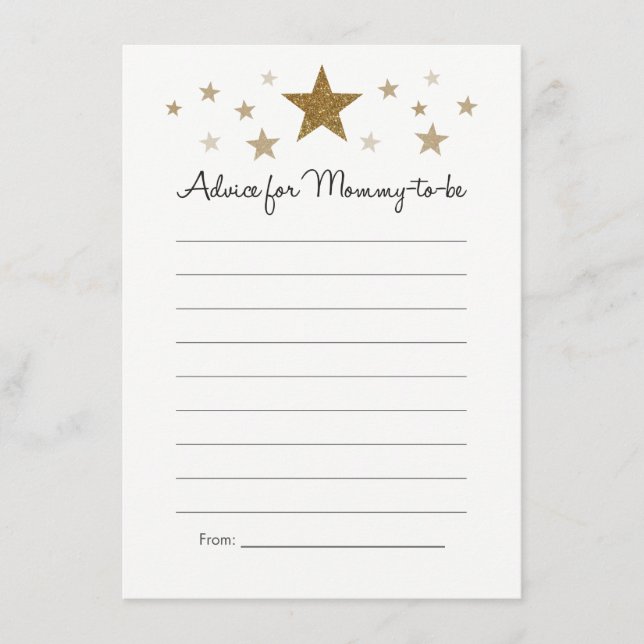 Twinkle Twinkle Little Advice Cartes (Devant)