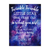 Twinkle Twinkle Little Star 1. Geburtstagsgalaxie
