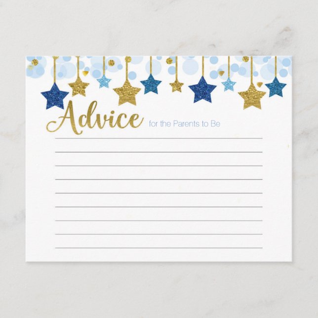 Twinkle Twinkle Little Star Advice Card Begleitkarte (Vorderseite)