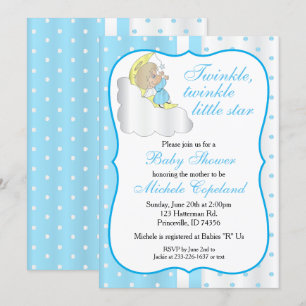 Twinkle, Twinkle Little Star - Baby Boy Einladung