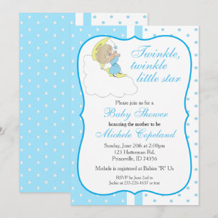 Twinkle, Twinkle Little Star - Baby Boy Einladung
