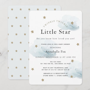 Twinkle Twinkle Little Star Baby Dusche Einladung
