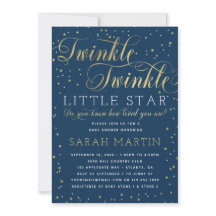 Twinkle Twinkle Little Star Baby Dusche Einladung