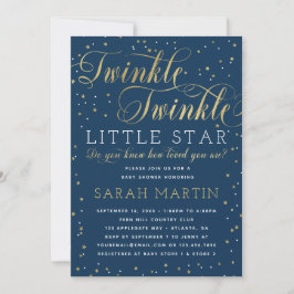 Twinkle Twinkle Little Star Baby Dusche Einladung