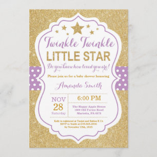 Twinkle Twinkle Little Star Baby Dusche Einladung