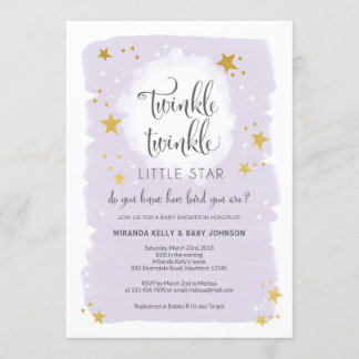 Twinkle Twinkle Little Star Baby Dusche Einladung