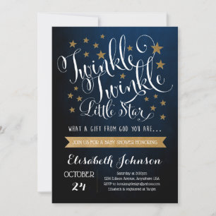 Twinkle Twinkle Little Star Baby Dusche Einladung