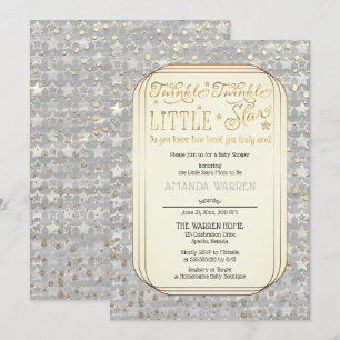 Twinkle Twinkle Little Star Baby Dusche Einladung