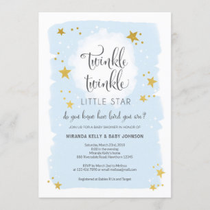 Twinkle Twinkle Little Star Baby Dusche Einladung