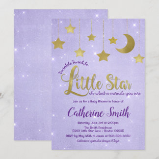Twinkle Twinkle Little Star Baby Dusche Einladung