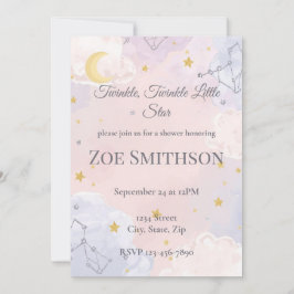 Twinkle Twinkle Little Star Baby Dusche Einladung