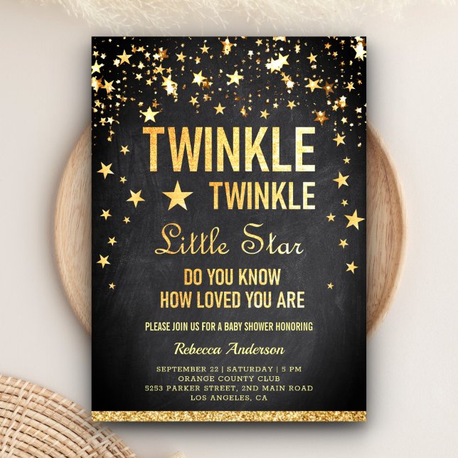 Twinkle Twinkle Little Star Baby Dusche Einladung (Von Creator hochgeladen)