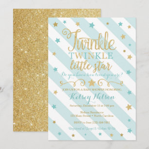 Twinkle Twinkle Little Star Baby Dusche Einladung