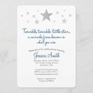 Twinkle Twinkle Little Star Baby Dusche Einladung