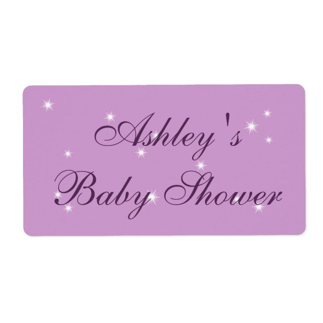 Twinkle Twinkle Little Star Baby Dusche Label (Vorne)