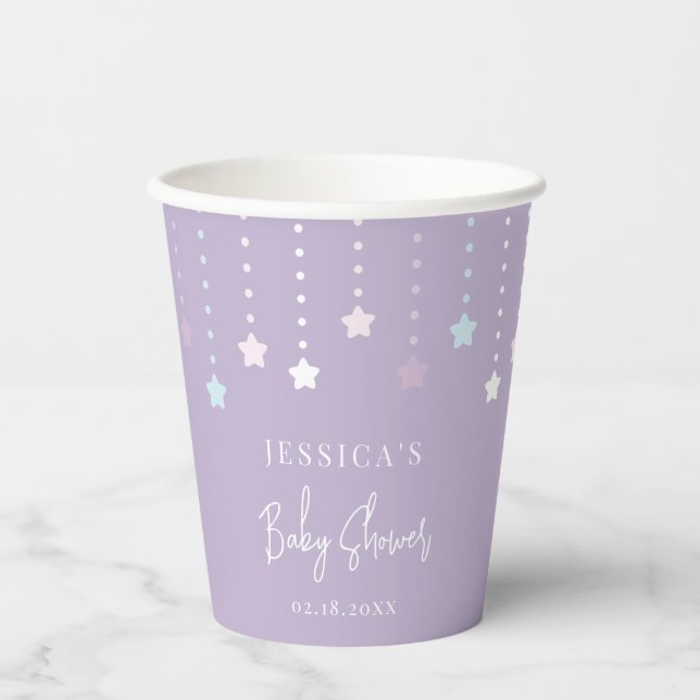Twinkle Twinkle Little Star Baby Dusche Pappbecher (Vorderseite)