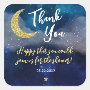 Twinkle Twinkle Little Star Baby Dusche Quadratischer Aufkleber