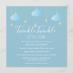 Twinkle Twinkle Little Star Baby Dusche / Sprinkle Einladung