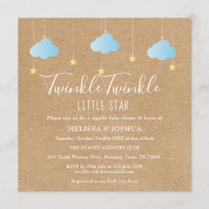 Twinkle Twinkle Little Star Baby Dusche / Sprinkle Einladung