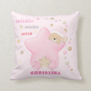 Twinkle Twinkle Little Star Baby Girl Teddy Bear Kissen