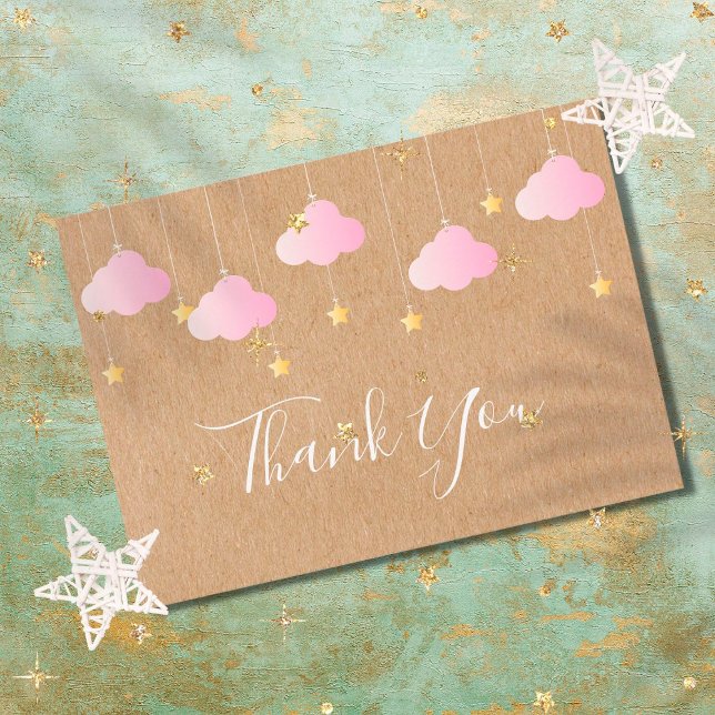 Twinkle Twinkle Little Star Baby Girl Vielen Dank Dankeskarte (Von Creator hochgeladen)