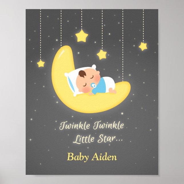 Twinkle Twinkle Little Star Baby Kinderzimmer Deko (Vorne)