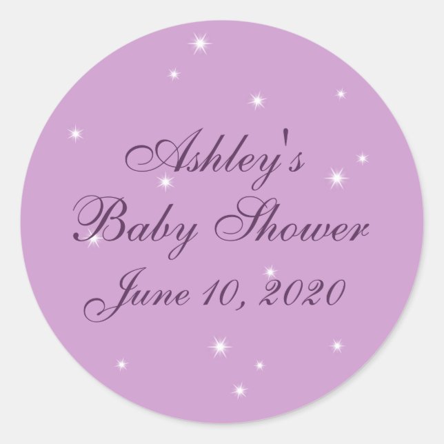 Twinkle Twinkle Little Star Baby Showaufkleber Runder Aufkleber (Vorderseite)