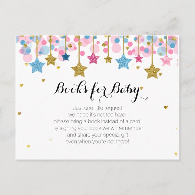 Twinkle Twinkle Little Star Baby Shower Books Postkarte (Vorderseite)