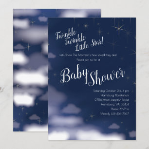 Twinkle Twinkle Little Star Baby Shower Celestial Einladung