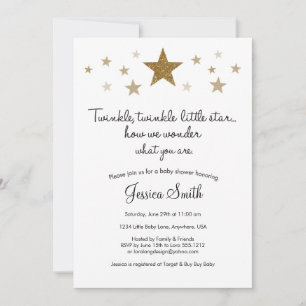 Twinkle Twinkle Little Star Baby Shower Einladung