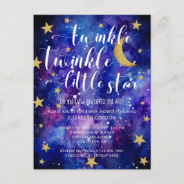 Twinkle Twinkle Little Star Baby Shower Galaxy Postkarte