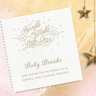 Twinkle Twinkle Little Star Baby Shower Gästebuch Notizbuch