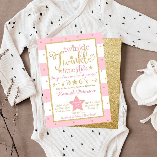 Twinkle Twinkle Little Star Baby shower Invitation (Créateur téléchargé)