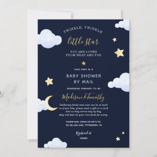 Twinkle Twinkle Little Star Baby Shower per Post Einladung