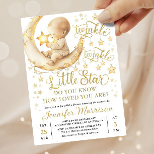 Twinkle Twinkle Little Star Babyparty-Einladung Einladung
