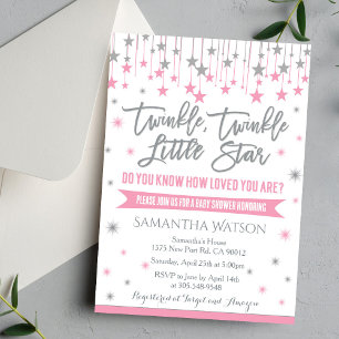 Twinkle Twinkle Little Star Babyparty-Einladung Einladung