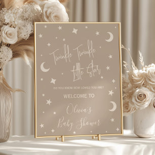 Twinkle Twinkle Little Star Babyparty Willkommenss Poster
