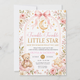 Twinkle Twinkle Little Star Bär Geschlechtsenthüll Einladung