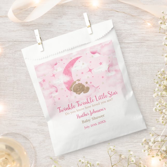 Twinkle Twinkle Little Star Bear Baby Dusche Geschenktütchen (Ausgeschnitten)