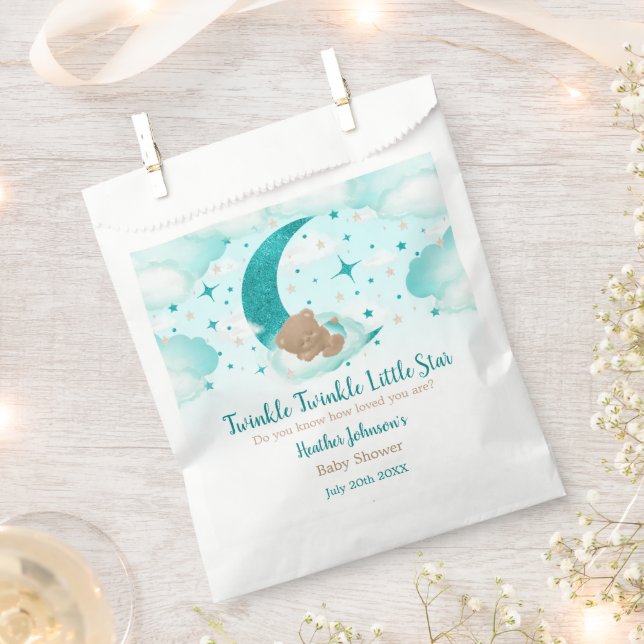 Twinkle Twinkle Little Star Bear Baby Dusche Geschenktütchen (Ausgeschnitten)