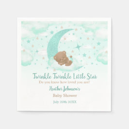 Twinkle Twinkle Little Star Bear Baby Dusche Serviette