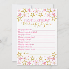 Twinkle Twinkle Little Star Birthday Wish Card Hinweiskarte