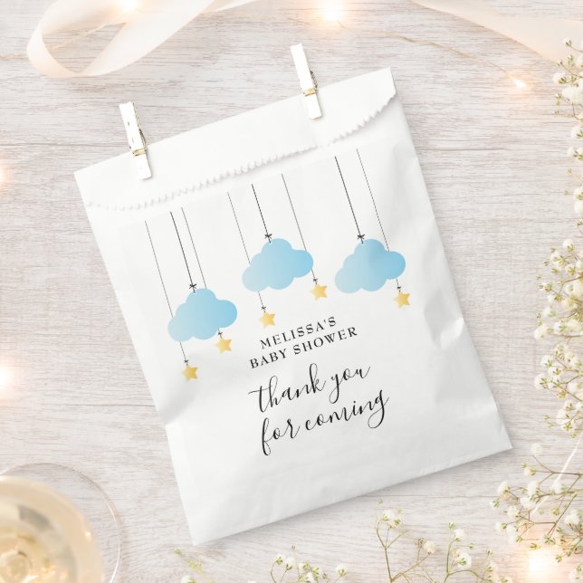 Twinkle Twinkle Little Star Blue Boy Baby Dusche Geschenktütchen (Ausgeschnitten)