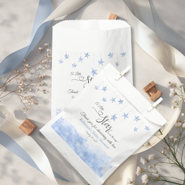 Twinkle Twinkle Little Star Blue Boy Baby Shower Geschenktütchen (Von Creator hochgeladen)