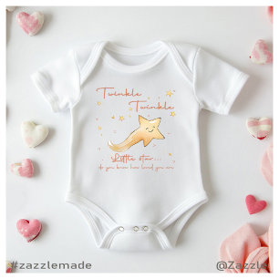 Twinkle Twinkle Little Star Boho Herbstpersonaliz Baby Strampler